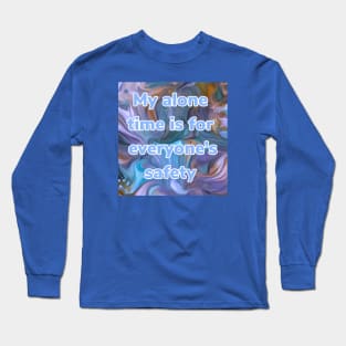 “My alone time” graphic abstract print Long Sleeve T-Shirt